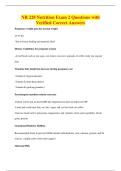 NR 228 Nutrition Exam 2 Questions with&NewLine;Verified Correct Answers