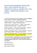 PALANTIR DATA ENGINEERING CERTIFICATION EXAM &vert;LATEST UPDATED 2026&sol;2027 &vert;A COMPLETE SOLUTION ALL ANSWERS GET IT 100&percnt; CORRECT &vert;VERIFIED BEST GRADED A&plus; FOR SUCCESS