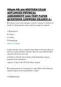 NR509 NR 509 MIDTERM EXAM&NewLine;ADVANCED PHYSICAL&NewLine;ASSESSMENT 2026 TEST PAPER&NewLine;QUESTIONS ANSWERS GRADED A&plus;
