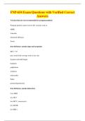 FNP-654 Exam Questions with Verified Correct&NewLine;Answers