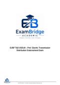 CUSP T&D USOLN &ndash; Prof&period; Electric Transmission Distribution Endorsement Exam