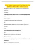 NR304 Health Assessment II Final Exam Review&NewLine;Questions with Verified Correct Answers