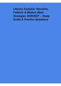 Literary Analysis&colon; Narrative&comma; Folklore & Modern Myth Strategies 2026&ndash;2027 &ndash; Study Guide & Practice
