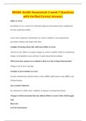NR304&colon; Health Assessment 2 week 7 Questions&NewLine;with Verified Correct Answers