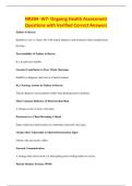 NR304- W7- Ongoing Health Assessment&NewLine;Questions with Verified Correct Answers