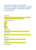 MBA 745 FINAL EXAM &vert;LATEST UPDATED 2026&sol;2027 &vert;A COMPLETE SOLUTION ALL ANSWERS GET IT 100&percnt; CORRECT &vert;VERIFIED BEST GRADED A&plus; FOR SUCCESS