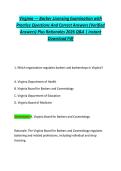 Virginia &mdash; Barber Licensing Examination with &NewLine;Practice Questions And Correct Answers &lpar;Verified &NewLine;Answers&rpar; Plus Rationales 2026 Q&A &vert; Instant &NewLine;Download Pdf