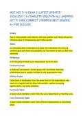 MGT 605 7-16 EXAM 2&vert;LATEST UPDATED 2026&sol;2027 &vert;A COMPLETE SOLUTION ALL ANSWERS GET IT 100&percnt; CORRECT &vert;VERIFIED BEST GRADED A&plus; FOR SUCCESS