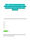Texas &mdash; Barber Licensing Examination with &NewLine;Practice Questions And Correct Answers &lpar;Verified &NewLine;Answers&rpar; Plus Rationales 2026 Q&A &vert; Instant &NewLine;Download Pdf