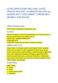 ILETSB CERTIFICATION FINAL EXAM &vert;LATEST UPDATED 2026&sol;2027 &vert;A COMPLETE SOLUTION ALL ANSWERS GET IT 100&percnt; CORRECT &vert;VERIFIED BEST GRADED A&plus; FOR SUCCESS