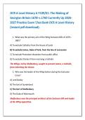 OCR A Level History A Y109&sol;01&colon; The Making of Georgian Britain 1678&ndash;c&period;1760 Currently Up 2026-2027 Practice Exam Test Bank OCR A Level History &lpar;instant pdf download&rpar;&period;
