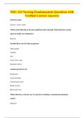 NSG 122 Nursing Fundamentals Questions with&NewLine;Verified Correct Answers