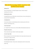 NSG 124 Pharmacology EXAM 1 Questions with&NewLine;Verified Correct Answers