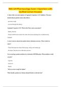 NSG 124 Pharmacology Exam 3 Questions with&NewLine;Verified Correct Answers