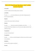 NSG 527 Final Exam Questions with Verified&NewLine;Correct Answers