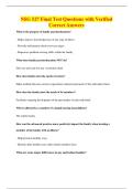 NSG 527 Final Test Questions with Verified&NewLine;Correct Answers