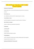 NSG 122 Exam 1 Questions with Verified&NewLine;Correct Answers