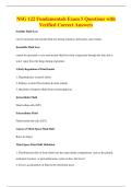 NSG 122 Fundamentals Exam 5 Questions with&NewLine;Verified Correct Answers