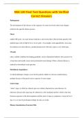NSG 120 Final Test Questions with Verified&NewLine;Correct Answers
