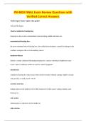 PN 4003 FINAL Exam Review Questions with&NewLine;Verified Correct Answers