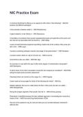 NIC Practice Exam Questions with Verified Answers &lpar;2026&sol;2027&rpar;&NewLine;
