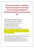 IFSTA Fire Investigator Certification Exam Practice Questions and Correct Answers &lpar;Verified Answers&rpar; Plus Rationale 2026 Q&A&vert; Instant Download Pdf