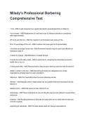 Milady's Professional Barbering Comprehensive Test Latest &lpar;2026&sol;2027&rpar; Verified Answers by Experts&NewLine;