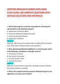 CERTIFIED MEDICAID PLANNER &lpar;CMP&rpar; EXAM STUDY GUIDE&colon; 200 COMPLETE QUESTIONS WITH DETAILED SOLUTIONS AND RATIONALES