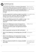C722 PM Practice Test &sol; Study Guide & Exam Prep &sol; Score 100&percnt; &sol; 2025 Update &sol; Project Management Review&NewLine;&NewLine;