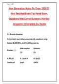 New Generation Nclex Rn Exam 2026&sol;27&NewLine;Post Test Real Exam Top Rated Exam&comma;&NewLine;Questions With Correct Answers &lpar;Verified&NewLine;Answers&rpar; &vert;&vert;Complete A&plus; Guide