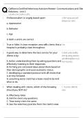 California Certified Veterinary Assistant Review &sol; Communications & Client Relations Unit 2 &sol; Study Guide &sol; Score 100&percnt;&NewLine;&NewLine;