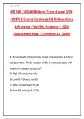 NR 546 &sol; NR546 Midterm Exam &lpar;Latest 2026&NewLine;&sol; 2027&rpar; 2 Exams Versions &lpar;A & B&rpar; Questions&NewLine;& Answers &ndash; Verified Answers &ndash; 100&percnt;&NewLine;Guaranteed Pass &vert;&vert;Complete A&plus; Guide