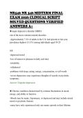NR546 NR 546 MIDTERM FINAL&NewLine;EXAM 2026 CLINICAL SCRIPT&NewLine;SOLVED QUESTIONS VERIFIED&NewLine;ANSWERS A&plus;