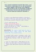 NGN ATI RN NUTRITION ONLINE PRACTICE A & B AND STUDY GUIDE 2026-ACTUAL 250&plus; QUESTIONS WITH CORRECT DETAILED AND VERIFIED ANSWERS 