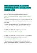 NR548 CERTIFICATION EVALUATION&NewLine;COMPLETE QUESTIONS AND SOLUTIONS&NewLine;GRADED APLUS
