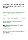 NR548 EXAM 6 CERTIFICATION EVALUATION&NewLine;EXAMS 2026 SOLVED QUESTIONS WITH FULL&NewLine;SOLUTION
