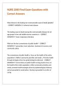 NURS 2000 Final Exam Questions with Correct Answers