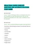 NR548 FINAL PAPER COMPLETE&NewLine;QUESTIONS AND ACCURATE SOLUTIONS&NewLine;STUDY GUIDE
