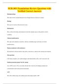 NUR 305&colon; Foundations Review Questions with&NewLine;Verified Correct Answers