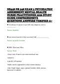 NR548 NR 548 EXAM 3 PSYCHIATRIC&NewLine;ASSESSMENT MENTAL HEALTH&NewLine;NURSE PRACTITIONER 2026 STUDY&NewLine;GUIDE COMPREHENSIVE&NewLine;QUESTIONS ANSWERS VERIFIED A&plus;