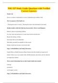 NSG 527 Study Guide Questions with Verified&NewLine;Correct Answers