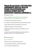 NR548 NR 548 EXAM 3 PSYCHIATRIC&NewLine;ASSESSMENT MENTAL HEALTH&NewLine;NURSE PRACTITIONER 2026&NewLine;CLINICAL SCRIPT SOLVED&NewLine;QUESTIONS VERIFIED ANSWERS A&plus;