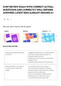 CHST REVIEW EXAM WITH CORRECT ACTUAL QUESTIONS AND CORRECTLY WELL DEFINED ANSWERS LATEST 2025 ALREADY GRADED A&plus;