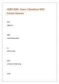 NURS 2000 - Exam 1 Questions With Correct Answers