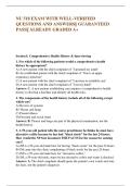 NU 518 EXAM WITH WELL-VERIFIED &NewLine;QUESTIONS AND ANSWERS&vert;&vert; GUARANTEED &NewLine;PASS&vert;&vert; ALREADY GRADED A&plus;