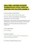 NR565 WEEK 4 MIDTERM ADVANCED&NewLine;PHARMACOLOGY ACTUAL PAPER 2026&NewLine;QUESTIONS WITH SOLUTIONS GRADED A&plus;