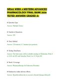 NR565 WEEK 4 MIDTERM ADVANCED&NewLine;PHARMACOLOGY FINAL BANK 2026&NewLine;TESTED ANSWERS GRADED A&plus;