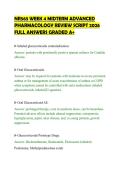 NR565 WEEK 4 MIDTERM ADVANCED&NewLine;PHARMACOLOGY REVIEW SCRIPT 2026&NewLine;FULL ANSWERS GRADED A&plus;