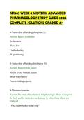 NR565 WEEK 4 MIDTERM ADVANCED&NewLine;PHARMACOLOGY STUDY GUIDE 2026&NewLine;COMPLETE SOLUTIONS GRADED A&plus;