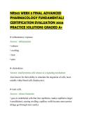 NR565 WEEK 8 FINAL ADVANCED&NewLine;PHARMACOLOGY FUNDAMENTALS&NewLine;CERTIFICATION EVALUATION 2026&NewLine;PRACTICE SOLUTIONS GRADED A&plus;